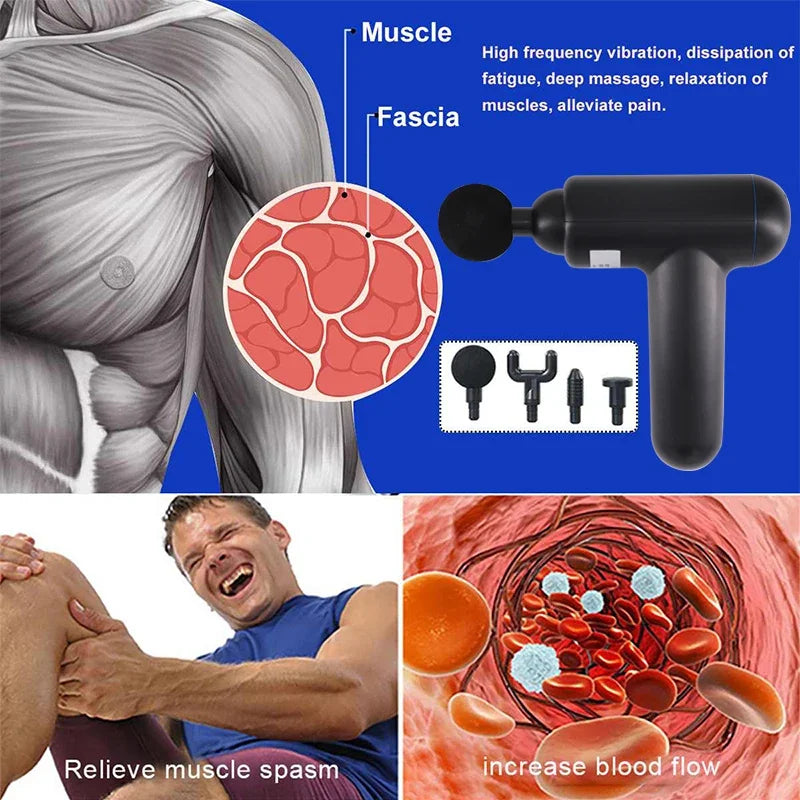 Pistolet de massage ¹Èlectrique pour fascial, masseur musculaire profond, corps, cou, exercice de relaxation, instituts