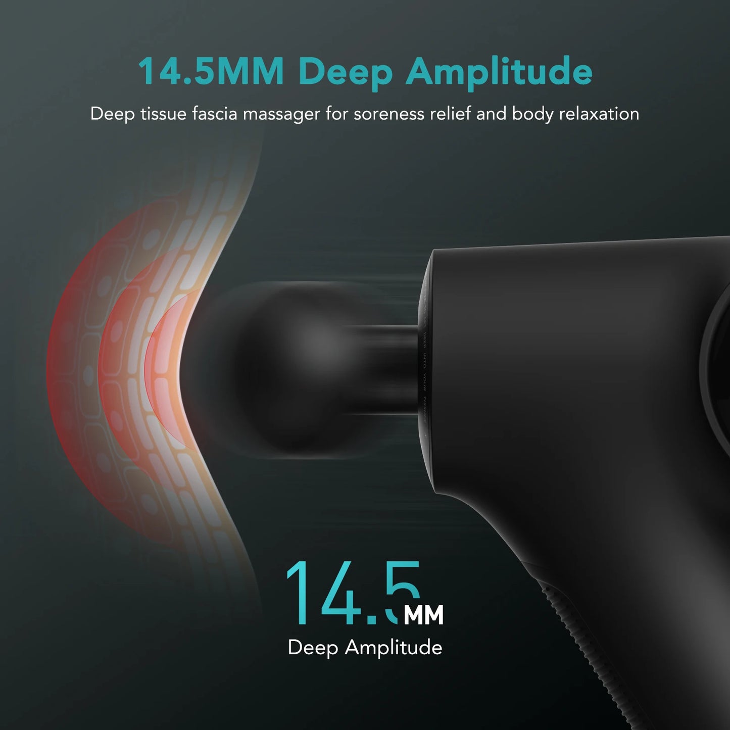 Pistolet de massage pour tissus profonds, percussion de 14,5 mm, masseur musculaire pour fascias, entra?nement, soulagement de la douleur, r¹Ècup¹Èration, relaxation livraison gratuite