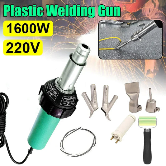 Pistolet de soudage en plastique, souffleur ½Ç air chaud, torche ½Ç chaleur, buse de soudage, machine ½Ç souder en plastique roulant, utilis¹È pour pare-chocs en PVC PP, 1600W, AC 220V