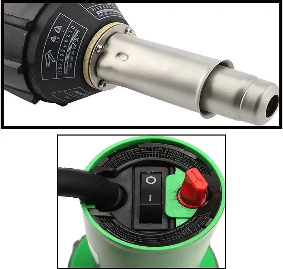 Pistolet de soudage en plastique, souffleur ½Ç air chaud, torche ½Ç chaleur, buse de soudage, machine ½Ç souder en plastique roulant, utilis¹È pour pare-chocs en PVC PP, 1600W, AC 220V