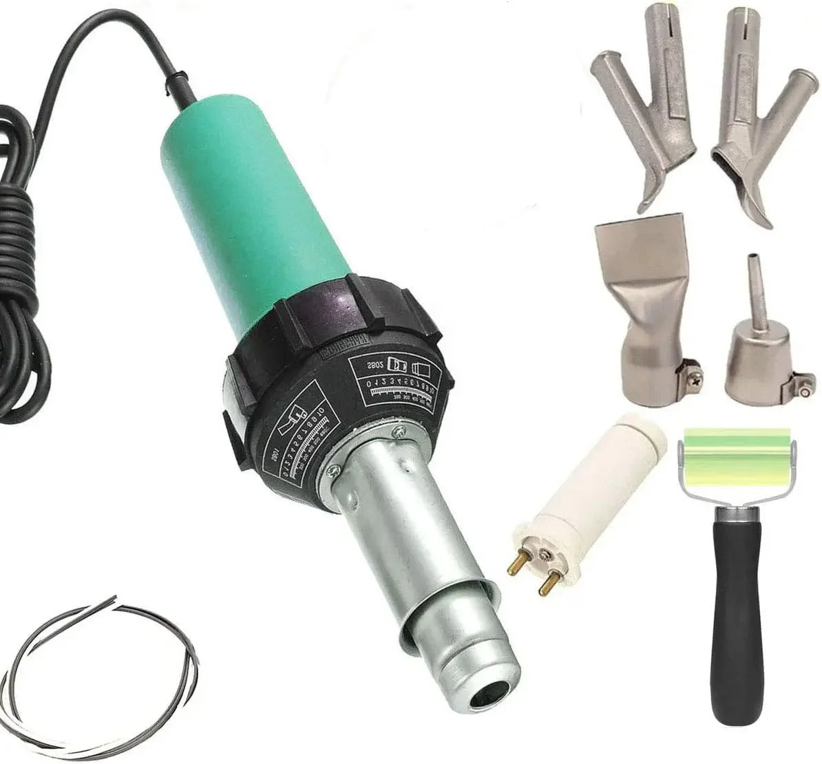 Pistolet de soudage en plastique, souffleur ½Ç air chaud, torche ½Ç chaleur, buse de soudage, machine ½Ç souder en plastique roulant, utilis¹È pour pare-chocs en PVC PP, 1600W, AC 220V