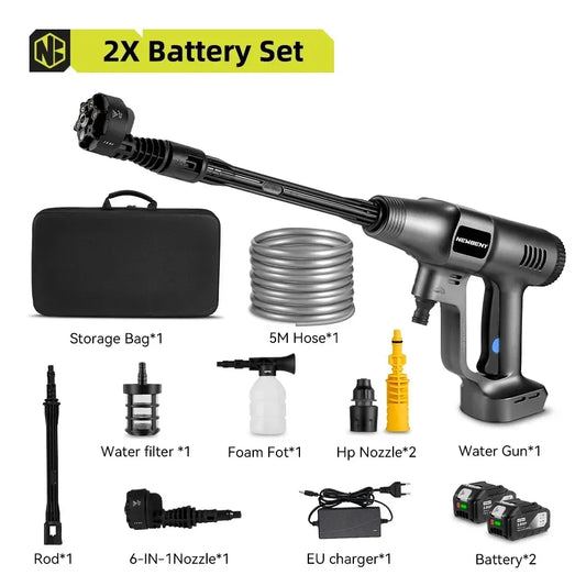 Pistolet nettoyeur haute pression ¨¦lectrique sans balais, sans fil, efficace, voiture, jardin, livres, pulv¨¦risateur, DONFor, Makita, batterie 18V, 3500W, 200Bar