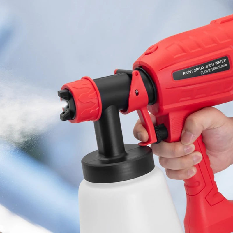 Pistolet pulv¨¦risateur ¨¦lectrique haute puissance, pulv¨¦risateur de peinture HVLP, a¨¦rographe ¨¤ rev¨ºtement en acier pour meubles automatiques, 2 buses, pulv¨¦risation facile, 700W, 1000ml, 220V