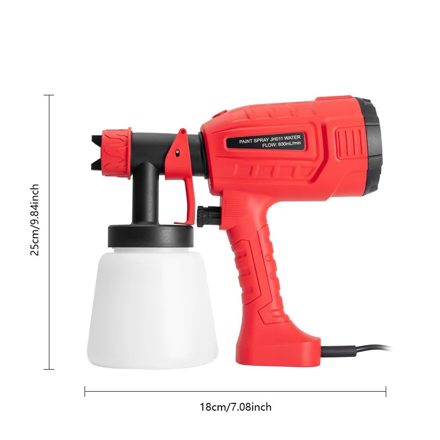 Pistolet pulv¨¦risateur ¨¦lectrique haute puissance, pulv¨¦risateur de peinture HVLP, a¨¦rographe ¨¤ rev¨ºtement en acier pour meubles automatiques, 2 buses, pulv¨¦risation facile, 700W, 1000ml, 220V