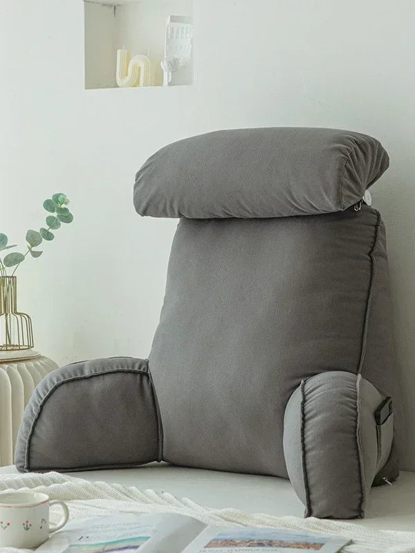 Planche de sauna triangulaire, coussin de lecture, grand traversin, dossier, support de positionnement, cale pour le corps, oreiller de couchage pour lit, gray