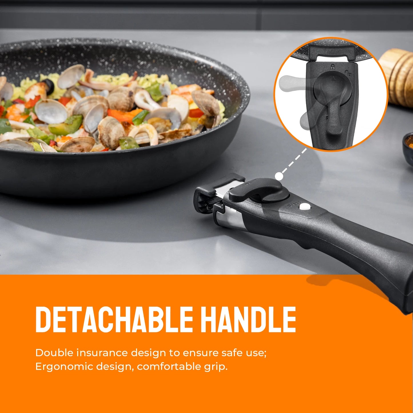 PoÄÇle ½Ç frire avec poign¹Èe parfaite, ensemble de poÄÇles ½Ç frire antiadh¹Èsives pour plaques ½Ç induction, ensemble de poÄÇles ½Ç frire pour toutes les plaques de cuisson, 4 piõ¹ces