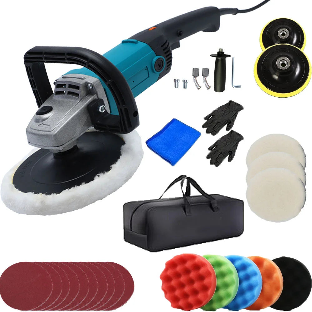 Polisseuse de Voiture Bross¹Èe de 1200W, Polisseuse ½Ç Vitesse Variable de 7 Pouces avec 6 Vitesses Variables, Ponceuse, Cireuse de Planche