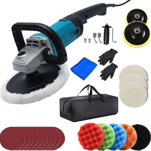 Polisseuse de Voiture Bross¹Èe de 1200W, Polisseuse ½Ç Vitesse Variable de 7 Pouces avec 6 Vitesses Variables, Ponceuse, Cireuse de Planche
