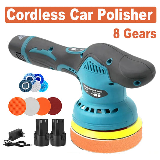 Polisseuse de voiture ¹Èlectrique sans fil, polisseuse au lithium, machine ½Ç polir et ½Ç cirer pour r¹Èparer les rayures, ponceuse sans fil, 8 vitesses, 12V, 380W