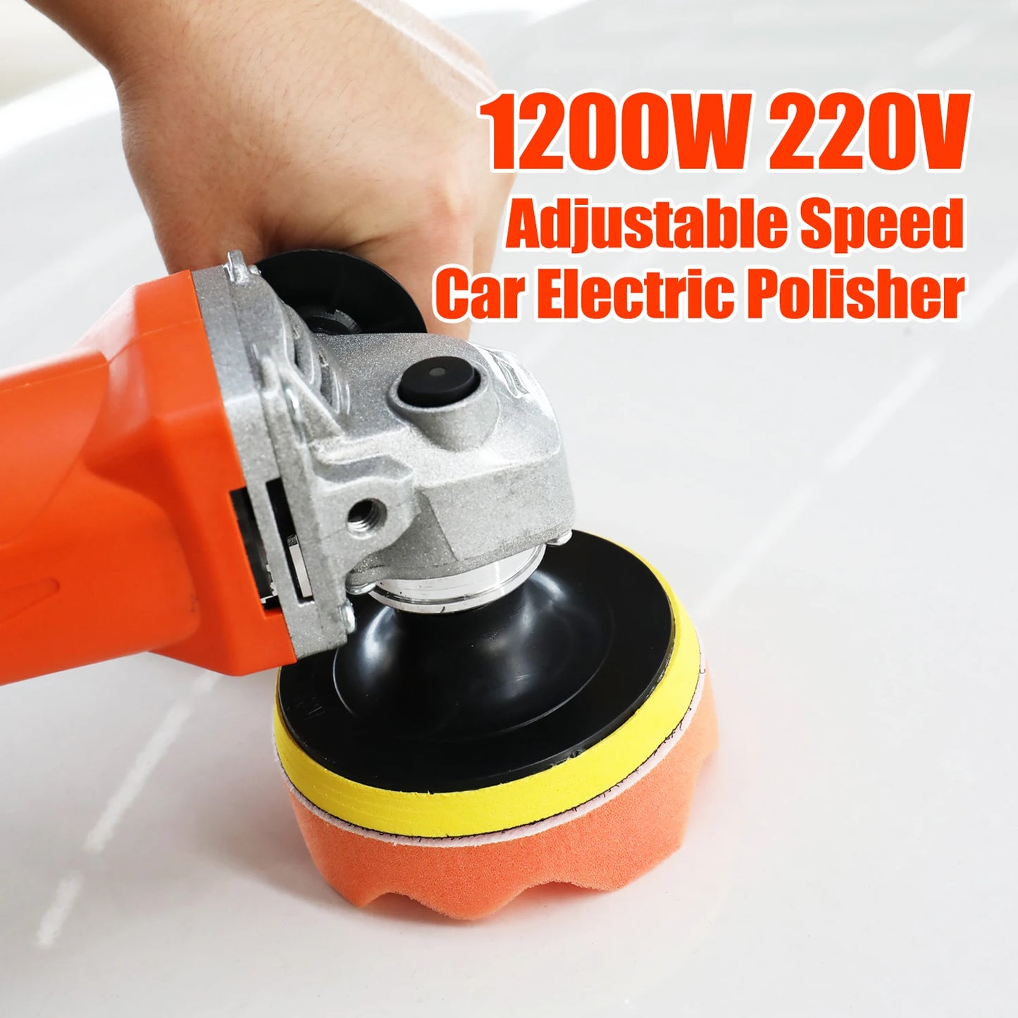 Polisseuse ¹Èlectrique ½Ç Vitesse R¹Èglable, 1200W, 8000 tr/min, pour Voiture, Meuble, Automobile, Bricolage