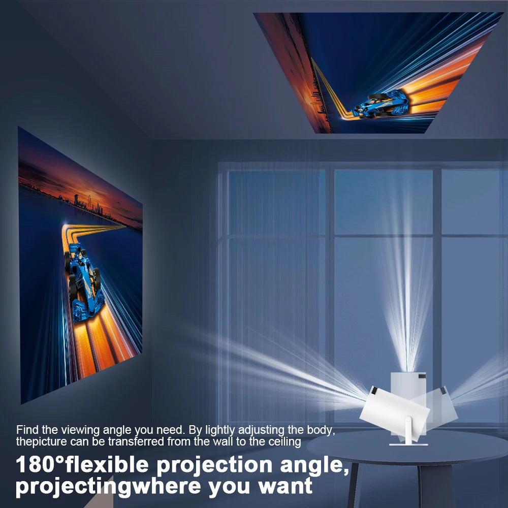 Projecteur Portable pour Touriste, 4K, Android 11, HY300 Pro, WiFi 6, 260ANSI, Allwinner, H713, BTpig, 1280x720P, Cin¨¦ma en Plein Air
