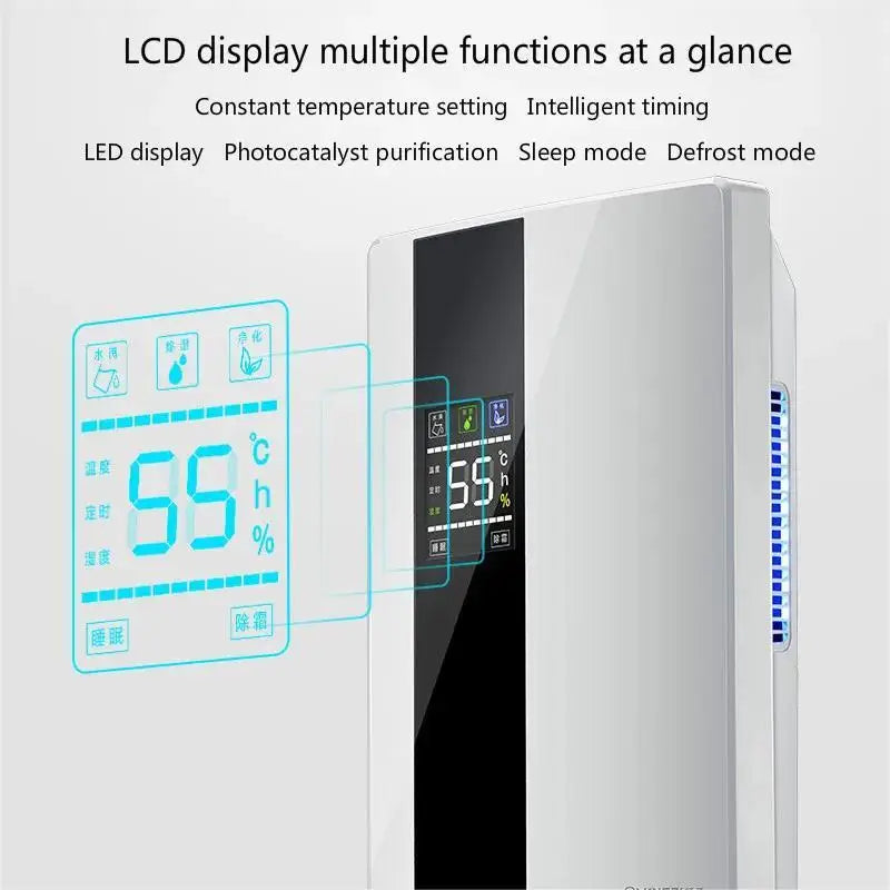 Purificateur d'air portable intelligent Premium, s¹Ècheur d'air, humidificateur silencieux, absorbeurs d'humidit¹È, 2 en 1, m¹Ènage, chambre, cuisine