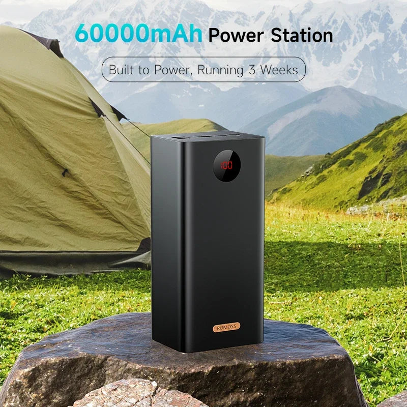 batterie externe Portable PEA60, 60000mAh, 22.5W, SCP PD QC 3.0, Charge rapide, pour Xiaomi, iPHONE