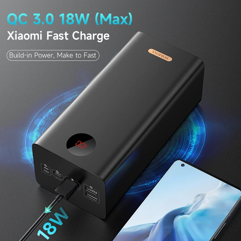 batterie externe Portable PEA60, 60000mAh, 22.5W, SCP PD QC 3.0, Charge rapide, pour Xiaomi, iPHONE