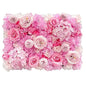 Rose soie Rose fleur mur fleur artificielle pour la d¹Ècoration de mariage BabyShow fÄÇte no?l maison toile de fond d¹Ècor,deep pink,60x40cm