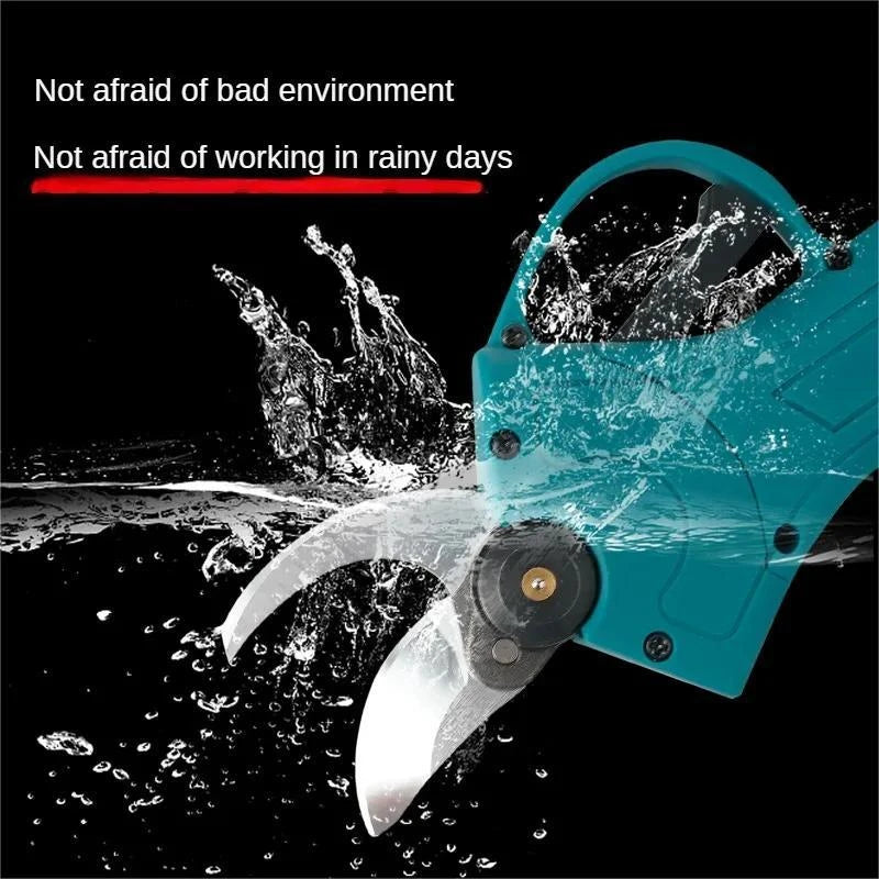 S¨¦cateur ¨¦lectrique sans fil pour batterie Makita, ciseaux de jardin sans balais, arbre fruitier, bonsa?, outil de jardin, 500W, 2 Battery 1 EU Plug