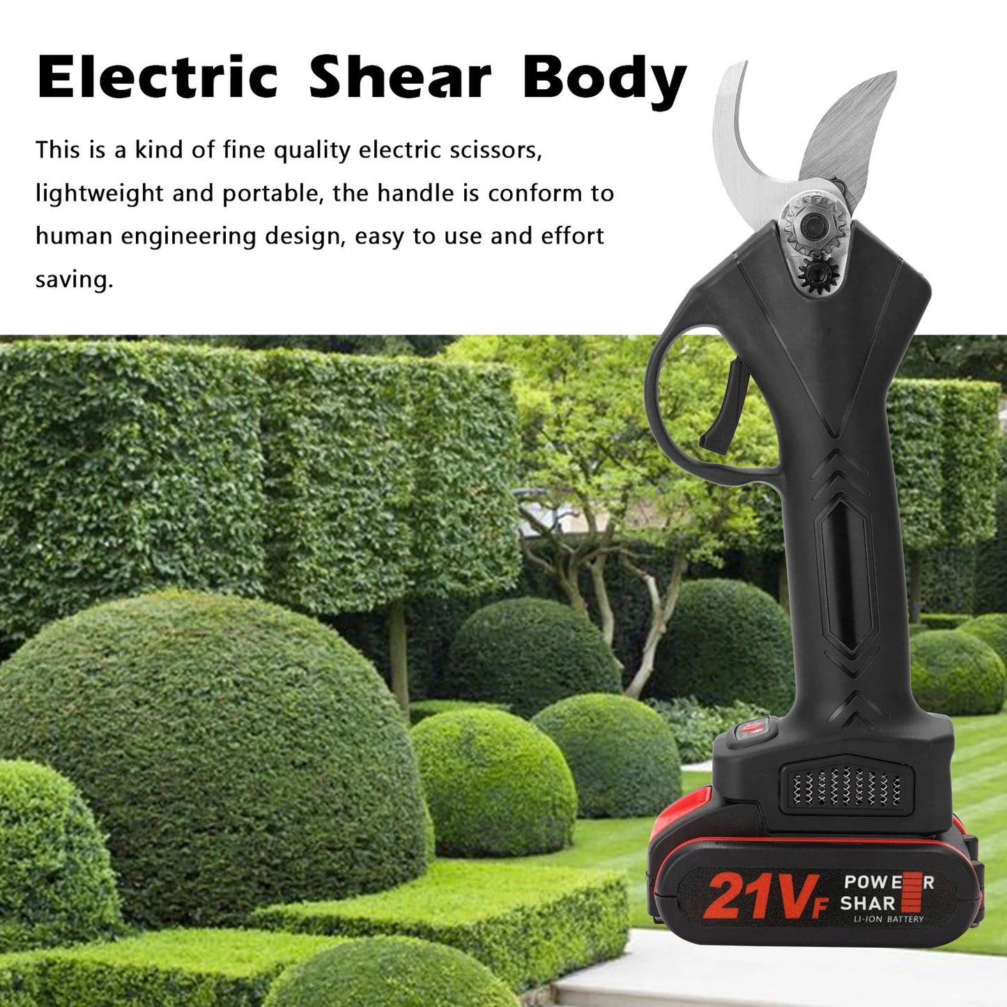 S¹Ècateur ¹Èlectrique sans fil, s¹Ècateur efficace, coupe-branches, arbre fruitier, bonsa?, outils incit¹Ès, 21V, Black