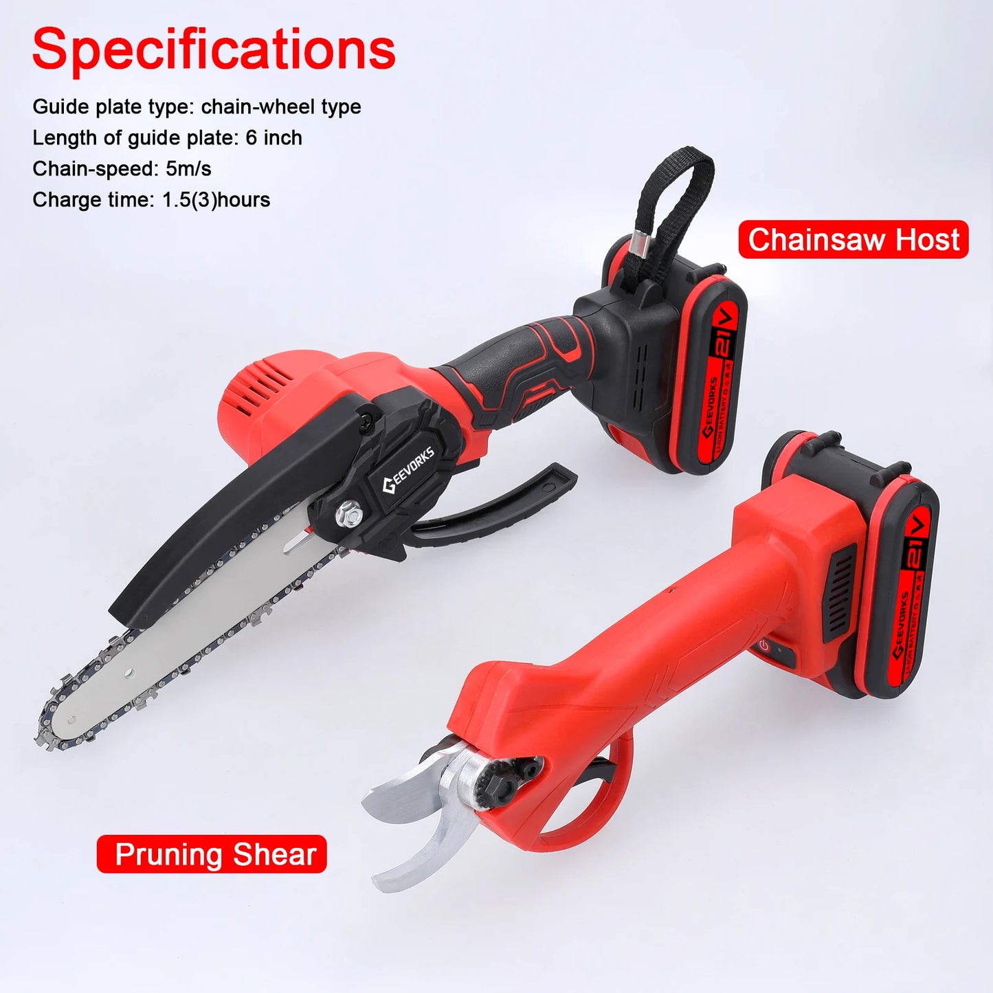 S¨¦cateur ¨¦lectrique sans fil, s¨¦cateur sans balais, coupe-branches d'arbres fruitiers efficaces, outil de jardin incit¨¦, 6 pouces, 21V, 30mm