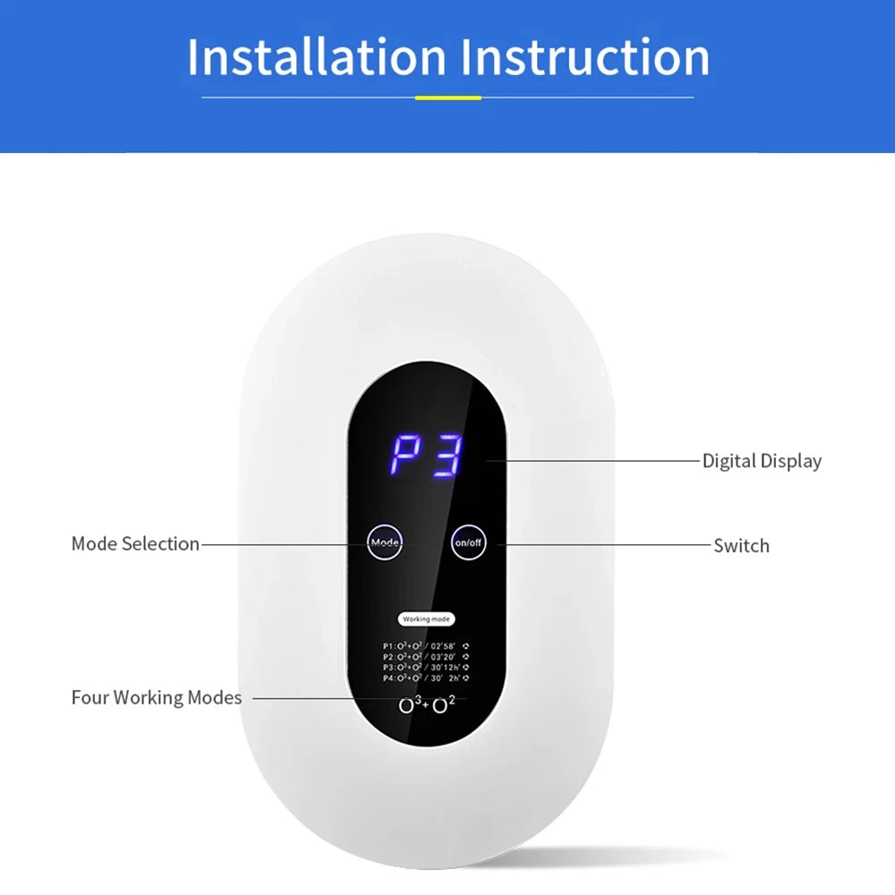 Purificateur d'air ½Ç ions n¹Ègatifs, g¹Èn¹Èrateur d'ozone, arabiser, d¹Èsodorisant intelligent au formald¹Èhyde, d¹Èsodorisant de cuisine et de toilettes, d¹Èsodorisant de chambre pour animaux de compagnie