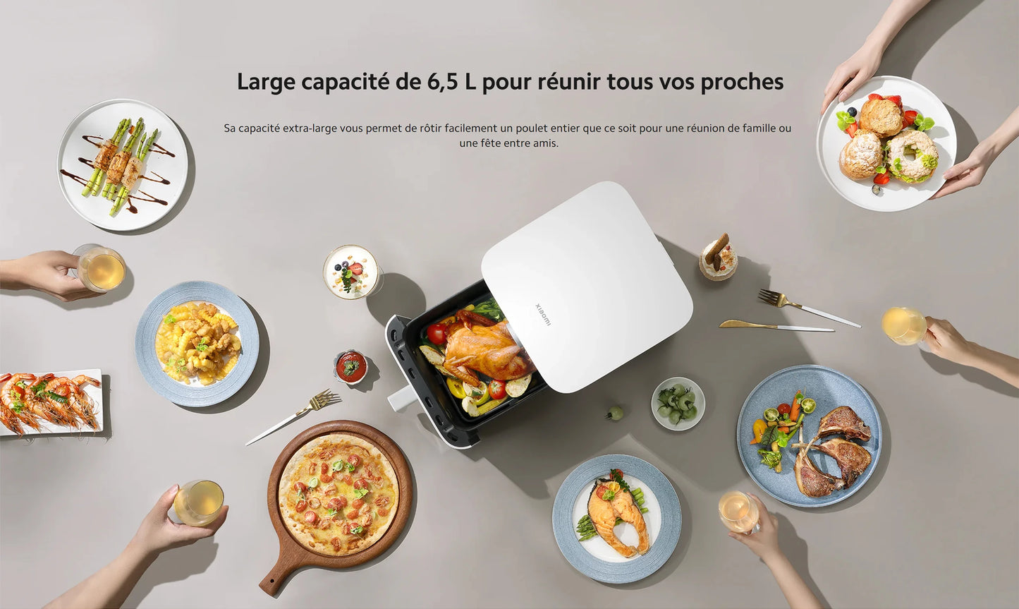 Smart Air Fryer, Tensibilisation ½Ç 360 ¡«, Puzzles it¹È de 6,5 L, Temp¹Èrature Mobentre 40-220 ¡«C, 6,5 L