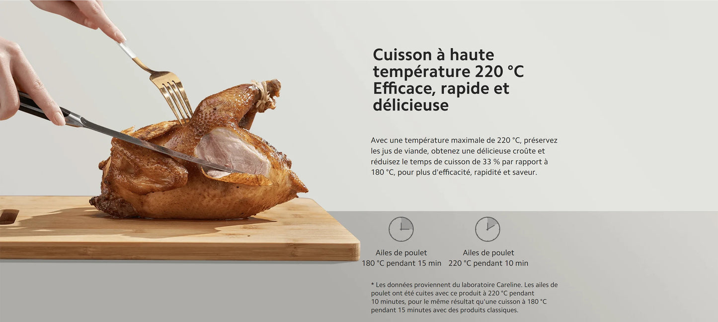 Smart Air Fryer, Tensibilisation ½Ç 360 ¡«, Puzzles it¹È de 6,5 L, Temp¹Èrature Mobentre 40-220 ¡«C, 6,5 L