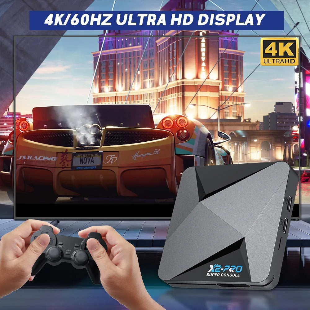 Super console de jeu vid¨¦o r¨¦tro, X2 Pro, 90000 jeux vid¨¦o pour PS1, DC, MAcloser, SS, manette de jeu, cadeau pour enfant, bo?te de jeu