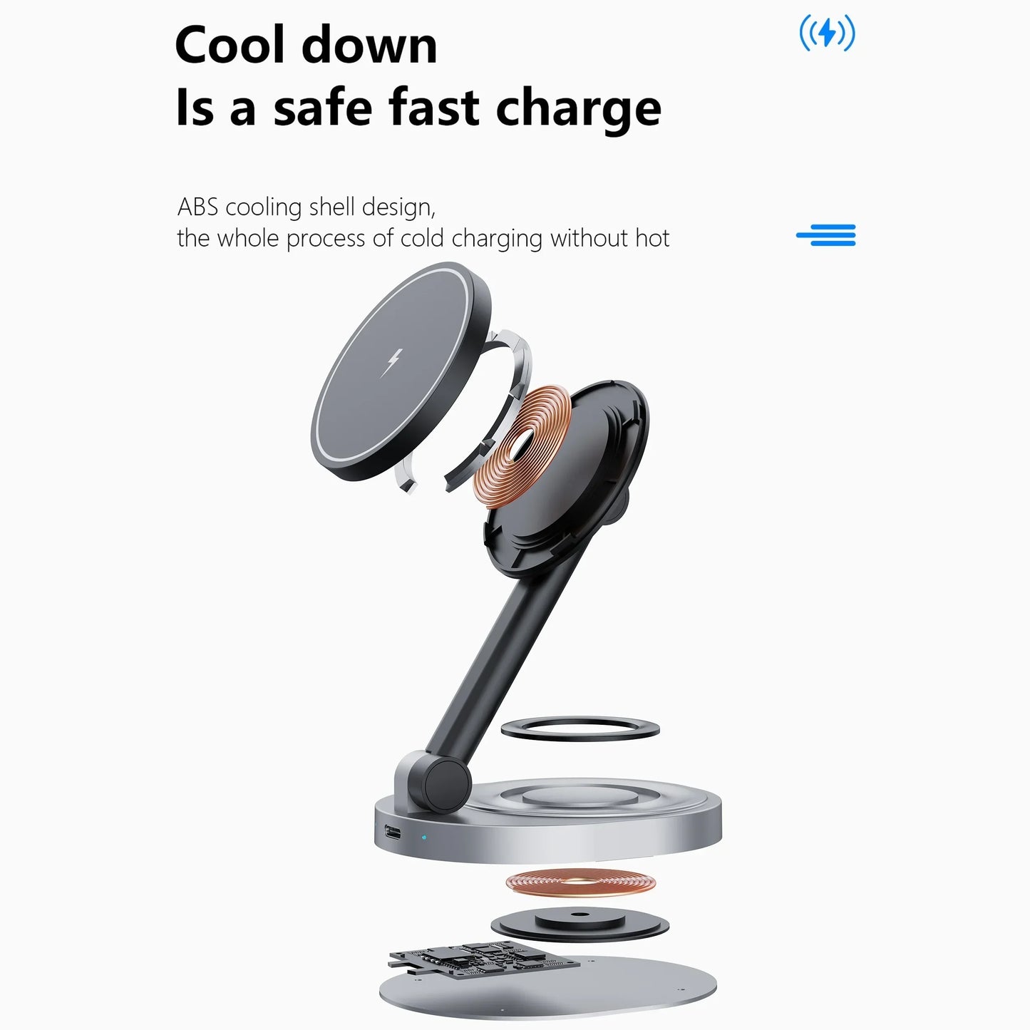 Support de chargeur magnétique sans fil 3 en 1, pour Magsafe iPhone 16 15 14 13 12 Pro Max Apple Watch Airpods, Station de charge rapide