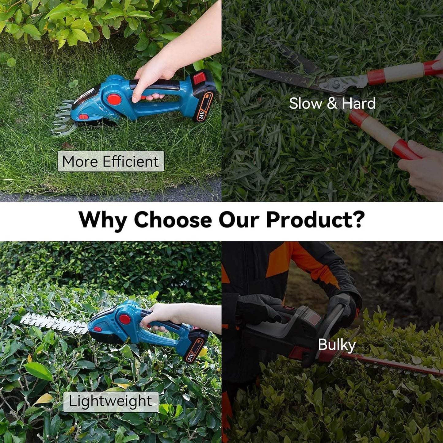 Taille-haie ¹Èlectrique sans fil aste, 2 en 1, d¹Ètermination du d¹Èsherbage, s¹Ècateur, tondeuse ½Ç liban, outil de jardin pour Makita, batterie 18V