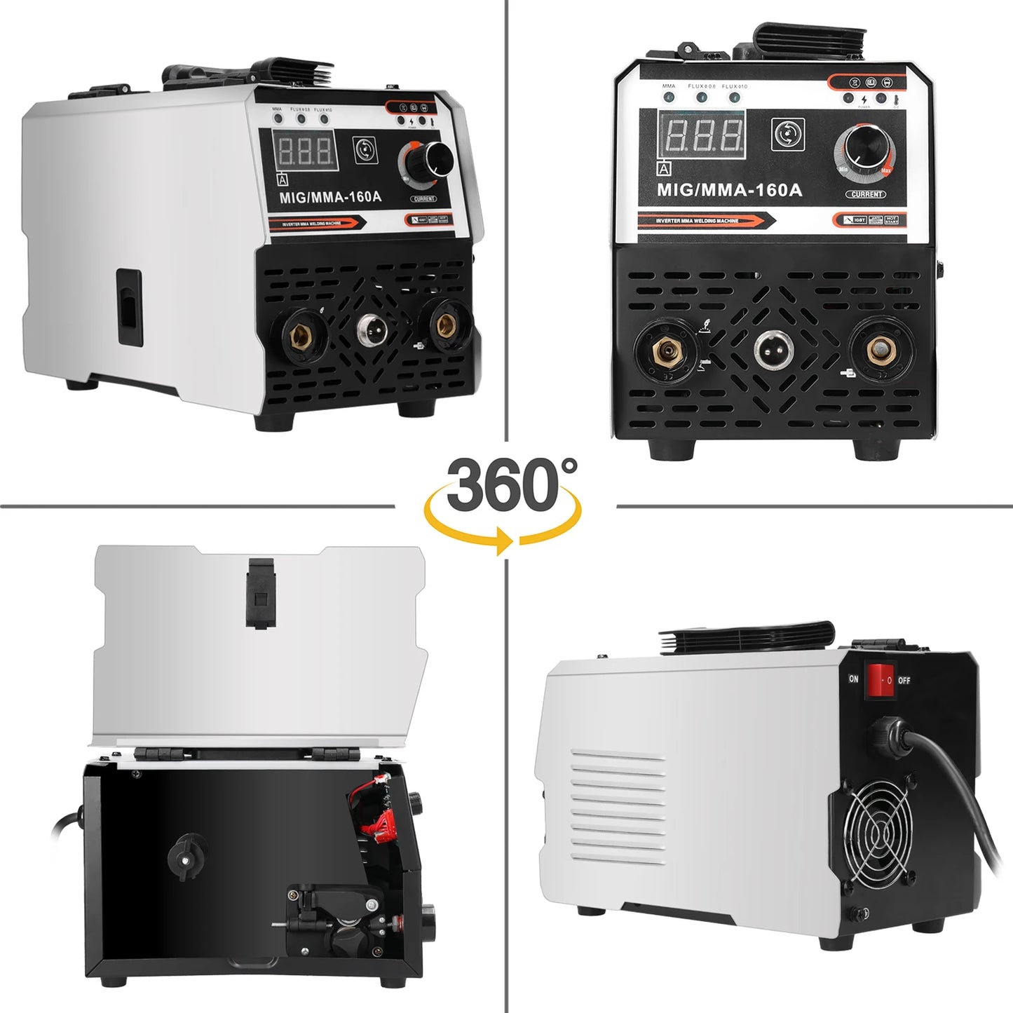 Machine ¨¤ souder ¨¦lectrique MIG MMA, soudeuse p¨¦riph¨¦rique, alimentation automatique, courant r¨¦glable, IGBT DC, onduleur, gaz inerte blind¨¦, 160A