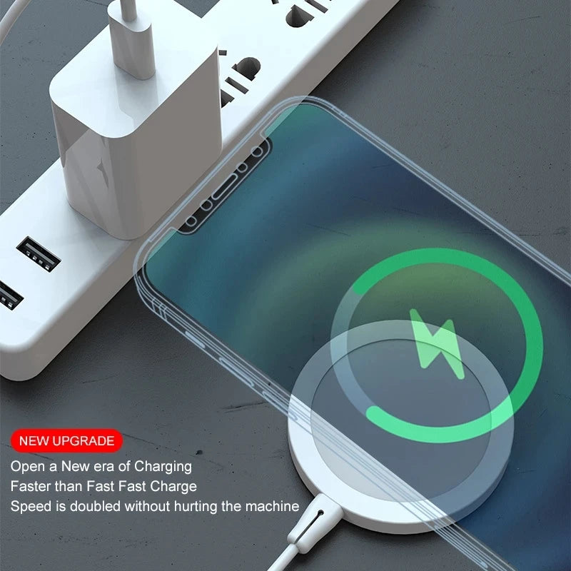 Chargeur rapide magnétique sans fil, dispositif de charge pour Magsafe iPhone 16 15 14 13 12 Pro Max Mini USB C 8 Plus Poly MAX Airpods