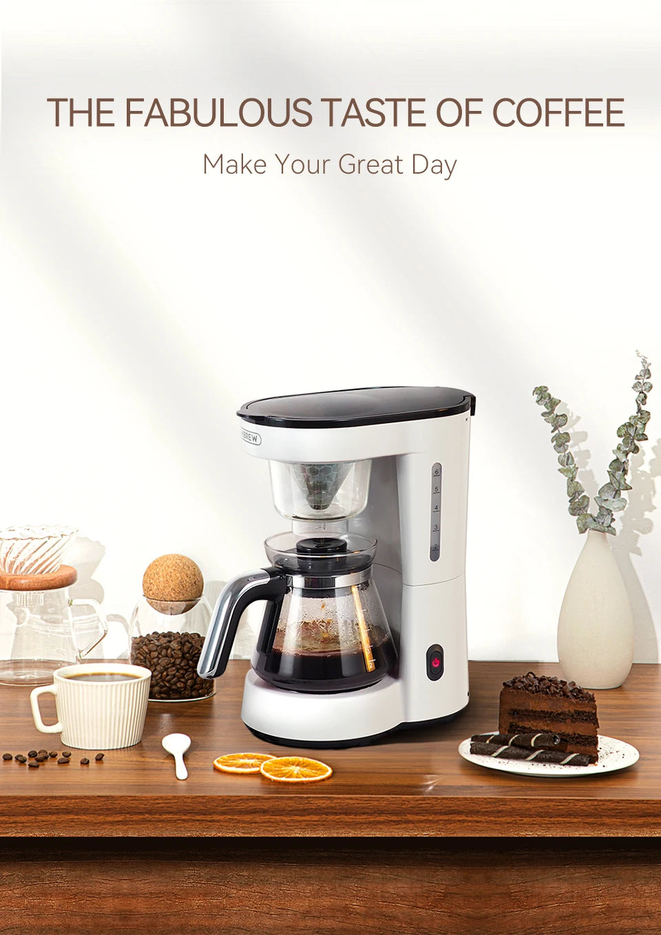 Machine ½Ç caf¹È goutte ½Ç goutte 3 en 1, cafetiõ¹re, th¹Èiõ¹re en verre, th¹Èiõ¹re chaude, 750ml, H12WH
