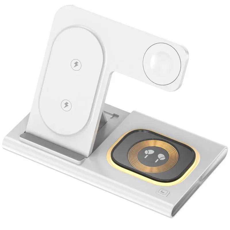 Support de téléphone pliable sans fil 3 en 1 LED, pour Samsung S24 S23 S22 Watch 6 5 4 Active 2 Galaxy Buds, Station de charge rapide
