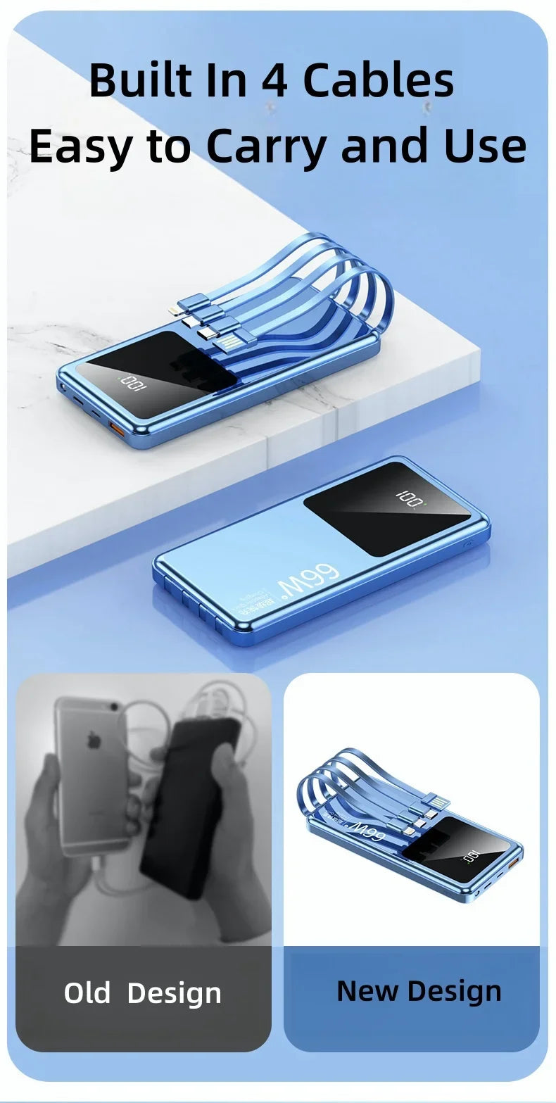 Banque d'alimentation int¨¦gr¨¦e de 30001 mAh-50000 mAh, d¨¦veloppement super rapide, chargeur de batterie mobile externe portable, adapt¨¦ pour iPhone, Samsung, Huawei