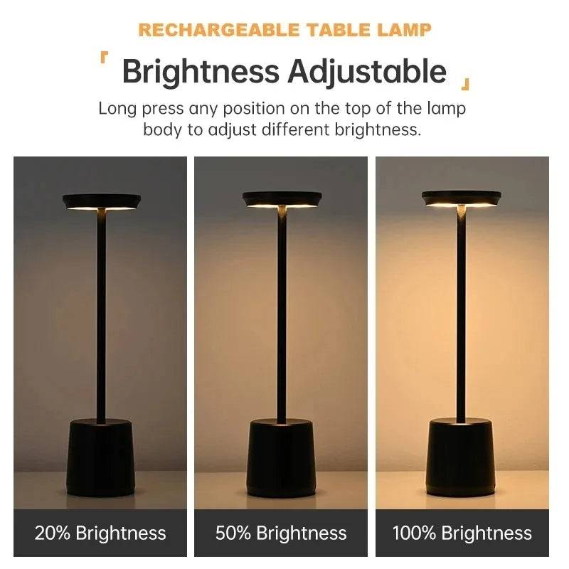 Lampe de Table LED Rechargeable à Capteur Tactile Simple, 3 Couleurs Réglables, Lumière Ambiante Créative de oral et, Décor de Bar et de Chambre