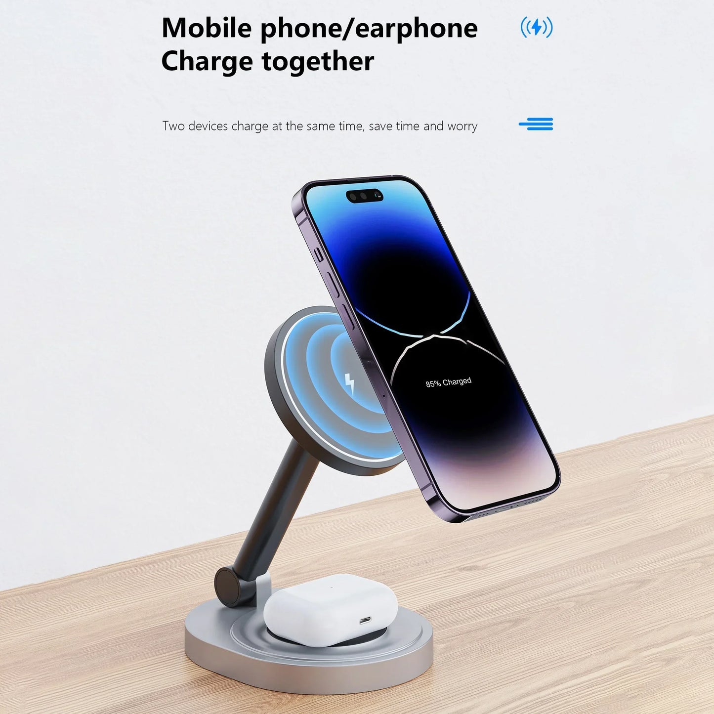 Support de chargeur magnétique sans fil 3 en 1, pour Magsafe iPhone 16 15 14 13 12 Pro Max Apple Watch Airpods, Station de charge rapide