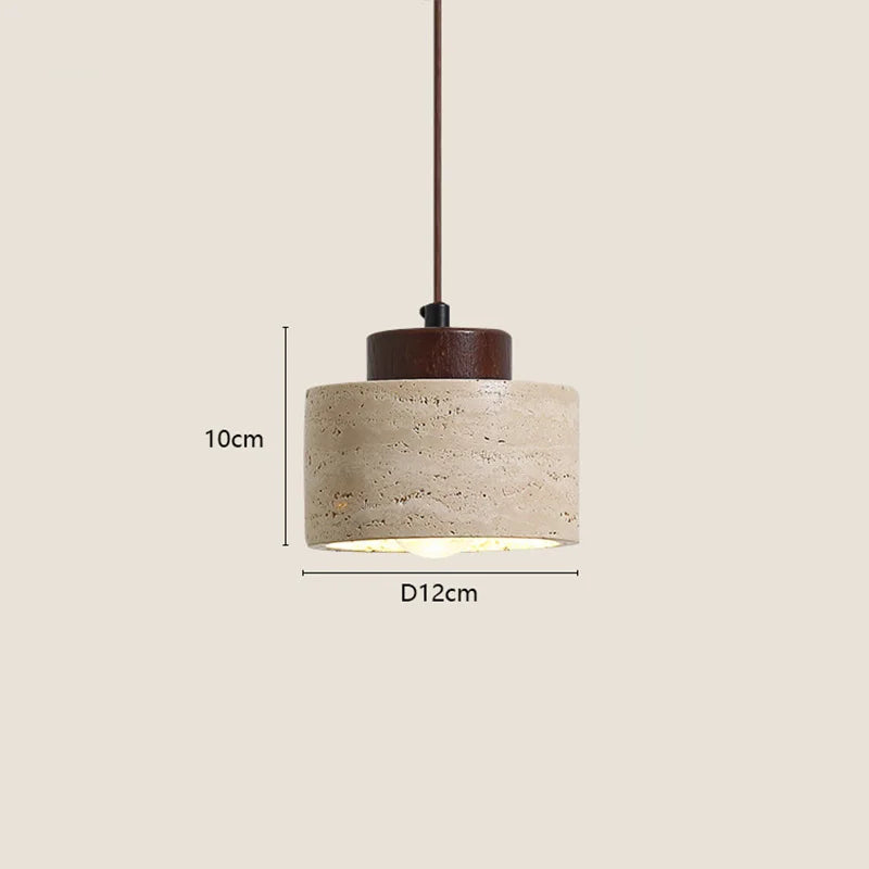 Designer moderne japonais wabi-sabai chambre chevet éclairage bar B & B grotte jaune pierre lustre chevet suspendu fil lampe