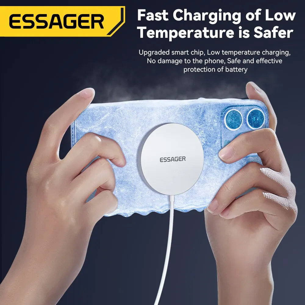 Essager-Chargeurs sans fil Qi magnétiques, charge rapide PD, adaptateur de coussin Xiaomi, 15W, iPhone 14, 13, 12 Pro Max