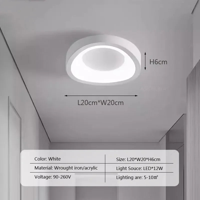 Plafonnier LED nordique pour salon salle à manger chambre allée vestiaire balcon plafond lustre décor intérieur luminaires