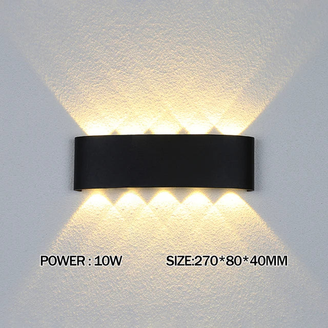 Mur LED lampe extérieure étanche IP65 cour applique murale 2W 4W 6W 8W 12W lumières de jardin en aluminium chambre salon escaliers éclairage