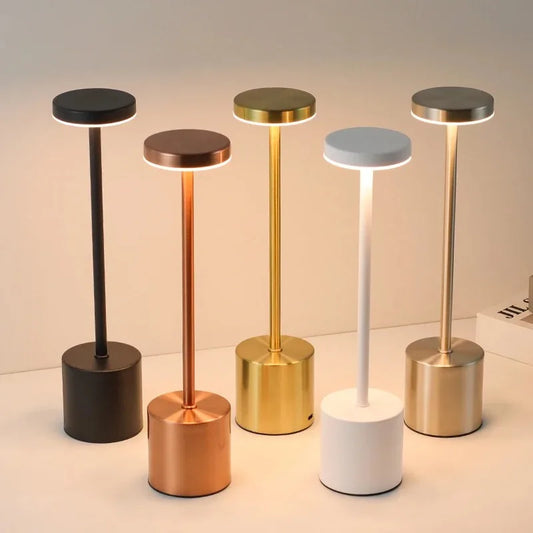 Lampe de Table LED Rechargeable à Capteur Tactile Simple, 3 Couleurs Réglables, Lumière Ambiante Créative de oral et, Décor de Bar et de Chambre