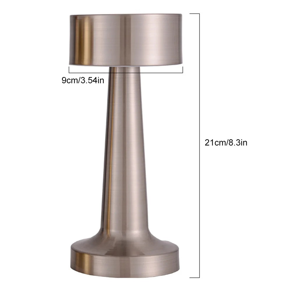 Lampe de Table rétro en métal tactile, décoration pour Bar, Table basse, Restaurant, bureau, veilleuse LED Rechargeable pour chambre à coucher