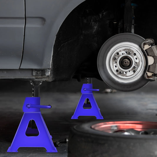 Supports d'appellation en acier pour voiture et camionnette, outil de levage de r¨¦paration, support de cric, plage r¨¦glable ¨¤ 9 ¨¦tages,290-430mm, 2 pi¨¨ces, 3