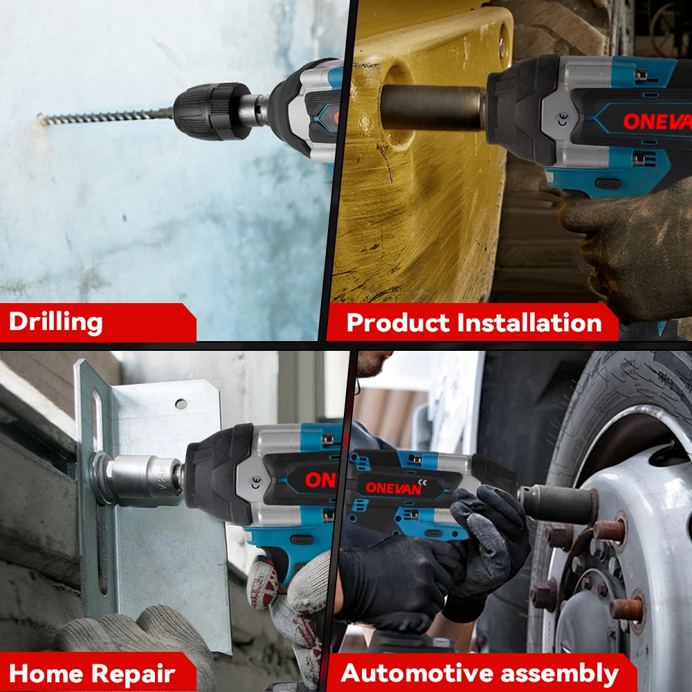 Tournevis ¹Èlectrique sans balais pour batterie Makita 18V, outils ¹Èlectriques sans fil, couple de 1800N.M, 1/2 pouces
