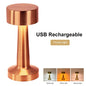 Lampe de Table rétro en métal tactile, décoration pour Bar, Table basse, Restaurant, bureau, veilleuse LED Rechargeable pour chambre à coucher