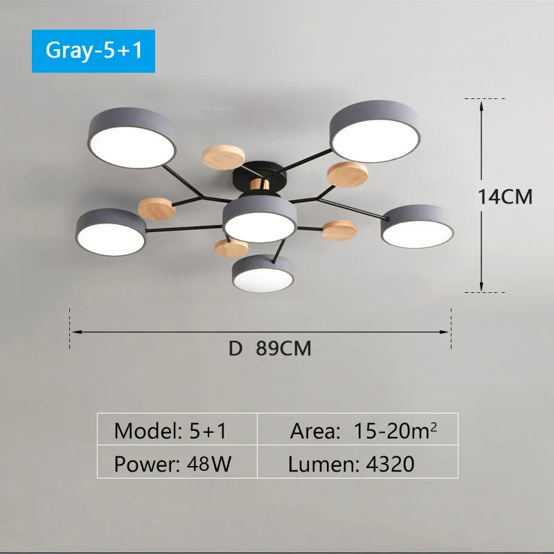 Plafonnier LED au design moderne, disponible dans 3 couleurs différentes, luminaire décoratif d'intérieur, idéal pour un salon, une chambre à coucher, un hôtel ou une salle d'étude