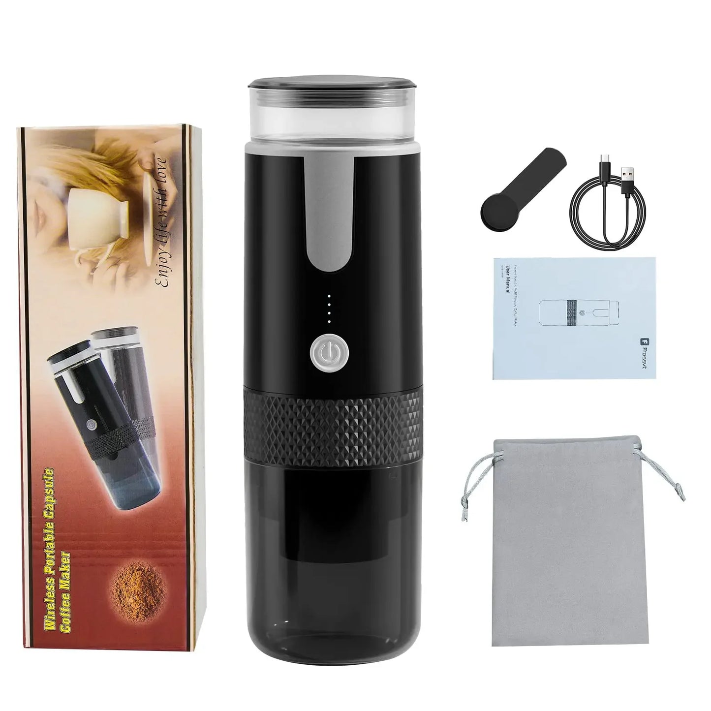 Cafetiõ¹re ¹Èlectrique portable, cafetiõ¹re moulue, adapt¹Èe ½Ç la poudre, nouveau, noir