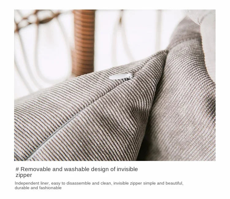 Coussin ¹Èpais de grande chaise hamac, oreiller de dossier, siõ¹ge de balan?oire, grey, Not Removable