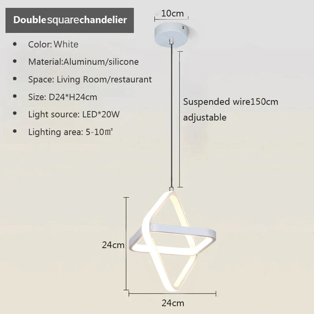 Lampes suspendues LED modernes lustre noir pour salle à manger chambre lampe suspendue de chevet maison Table à manger RoomDecor lampe suspendue