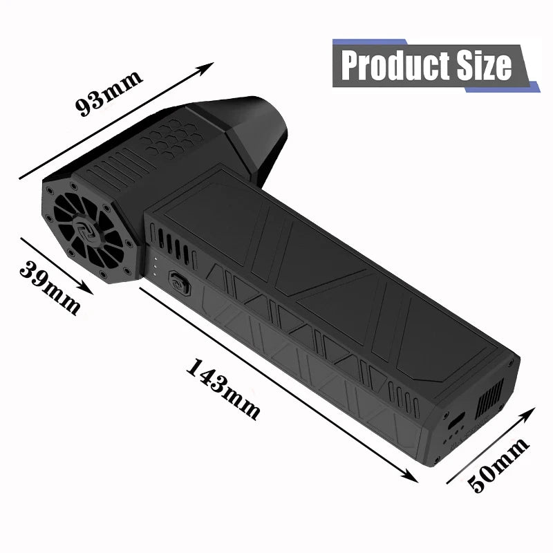Ventilateur de conduit industriel silencieux, ventilateur ¨¤ jet mini turbo, moteur sans balais, vitesse du vent de 130,000 tr/min, 3Climb Generation Bery, 52
