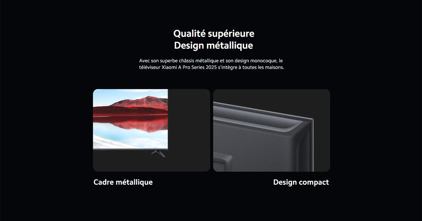 TV A Pro 43 2025 | ¨¦cran QLED 4K lumineux aux couleurs pr¨¦cises, Finition m¨¦tallique haut de gamme avec cadre ultra-fin, Son immersif avec Dolby Audio?